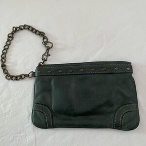 Fossil Leather Chain Wristlet - Dark Green